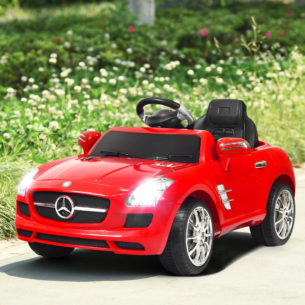 Electric Kids Ride-On RC Car with MP3 Player – Mercedes-Benz SLS Toy Vehicle - Image 3
