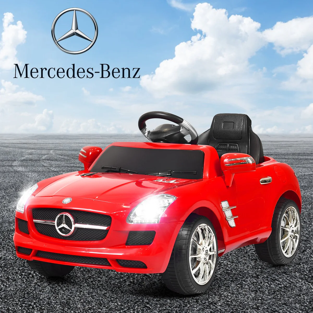 Electric Kids Ride-On RC Car with MP3 Player – Mercedes-Benz SLS Toy Vehicle - Image 4