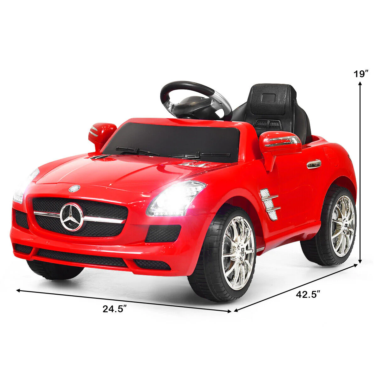 MERCEDES BENZ SLS Kids Ride On Car with Remote Control, MP3 Player, and Electric Motor - Perfect Christmas Gift for Children - Image 2