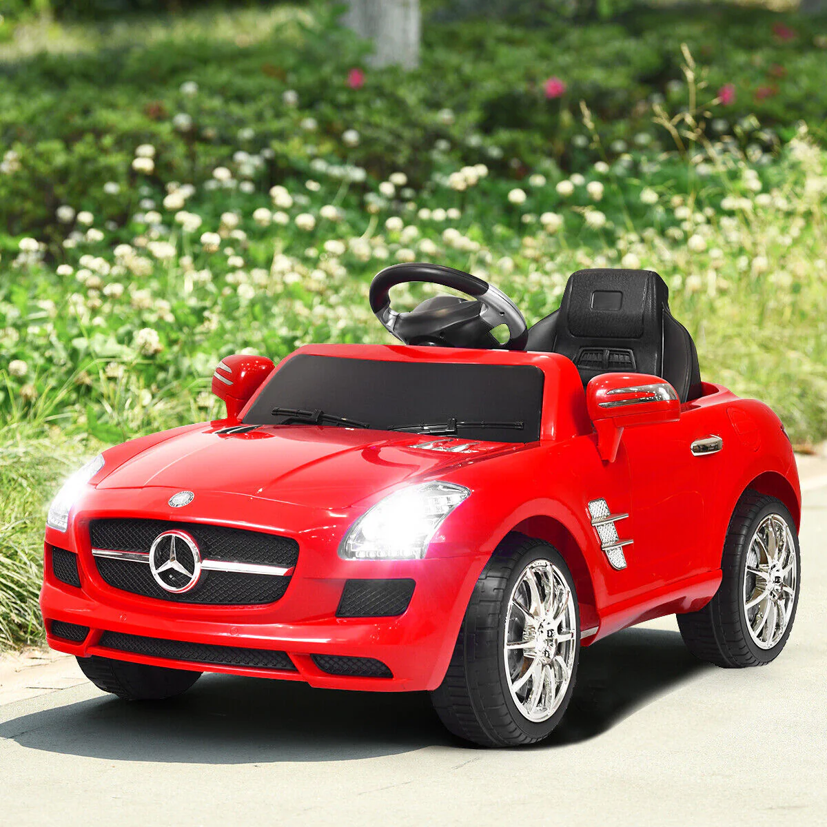 MERCEDES BENZ SLS Kids Ride On Car with Remote Control, MP3 Player, and Electric Motor - Perfect Christmas Gift for Children - Image 3