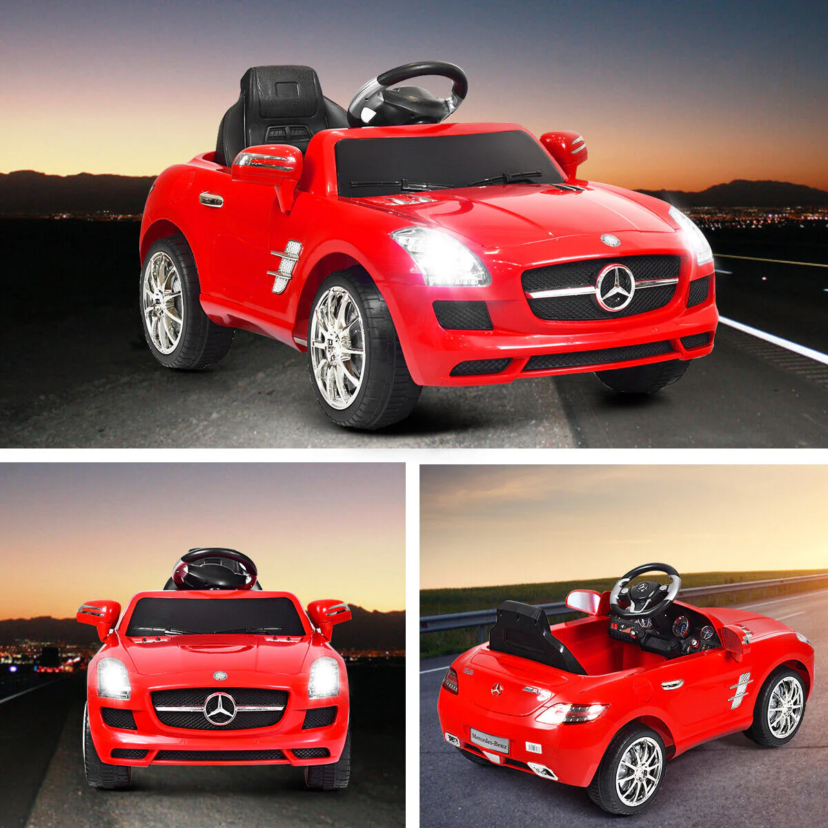 MERCEDES BENZ SLS Kids Ride On Car with Remote Control, MP3 Player, and Electric Motor - Perfect Christmas Gift for Children - Image 5