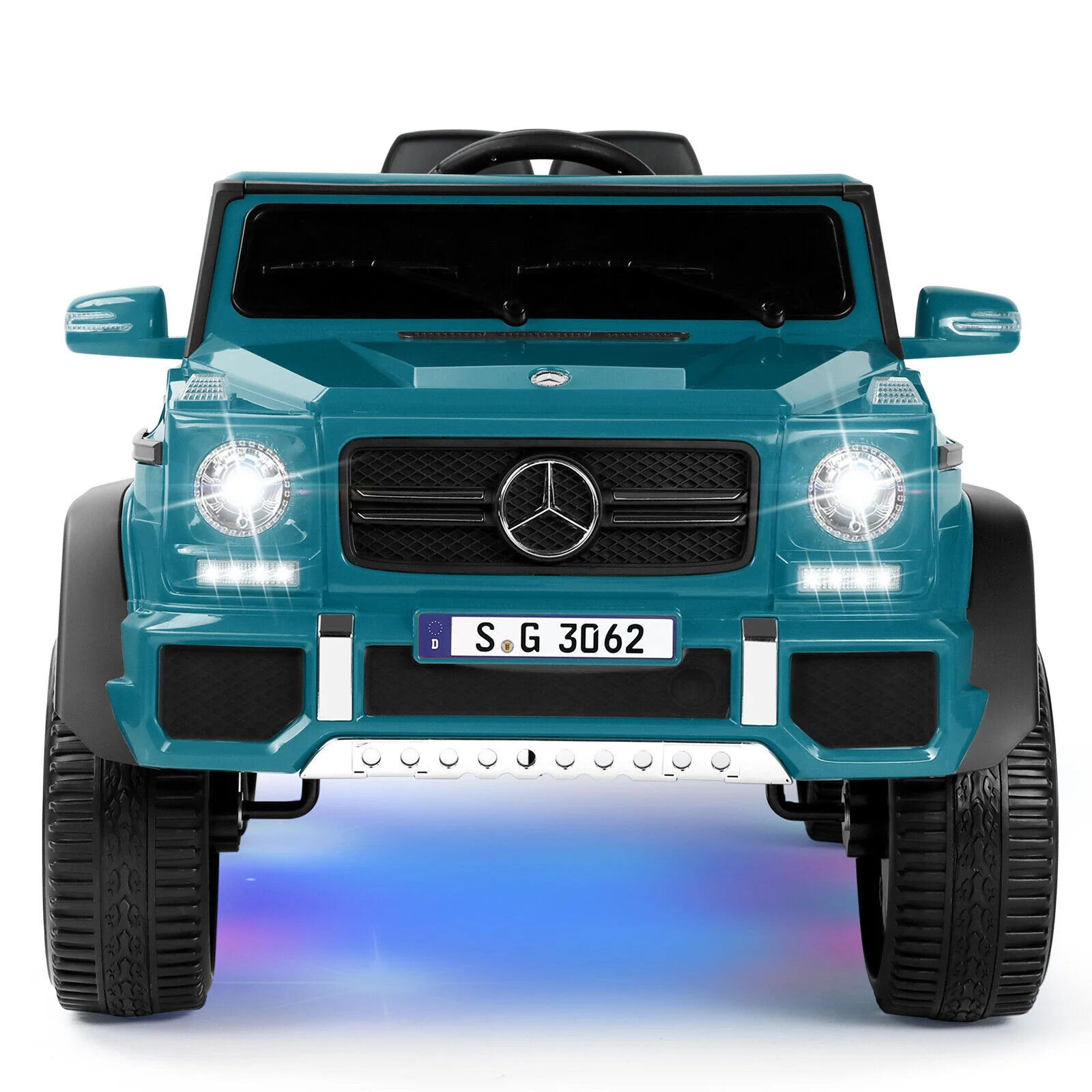 Mercedes-Benz Toy Truck Ride-On Car for Kids with LED Lights, Music, and Remote Control - 12V Blue Battery Powered - Image 22