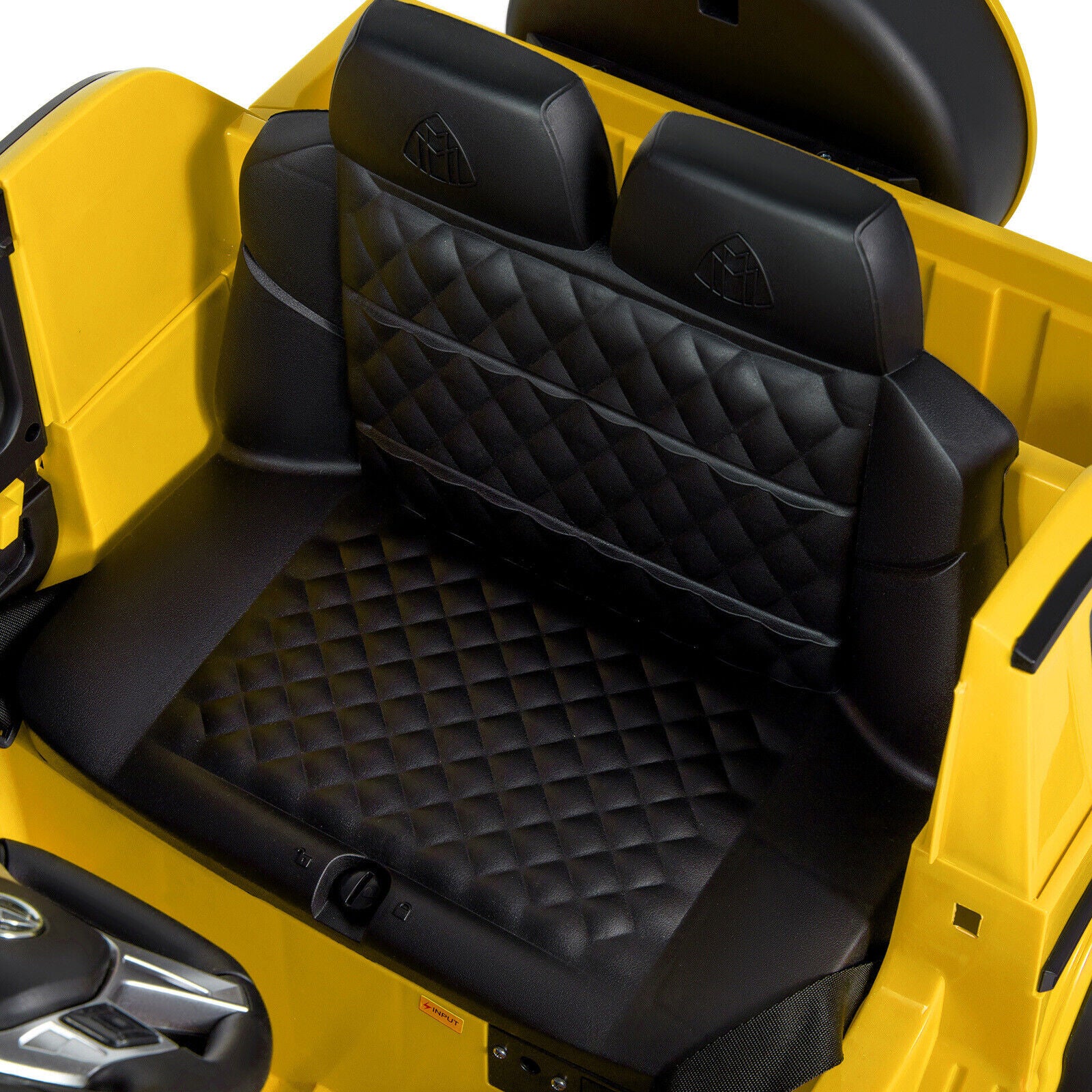 Mercedes-Benz Truck 12V Battery Ride On Car for Kids with 3 Speeds, LED Lights, Music, and Remote Control - Yellow - Image 13