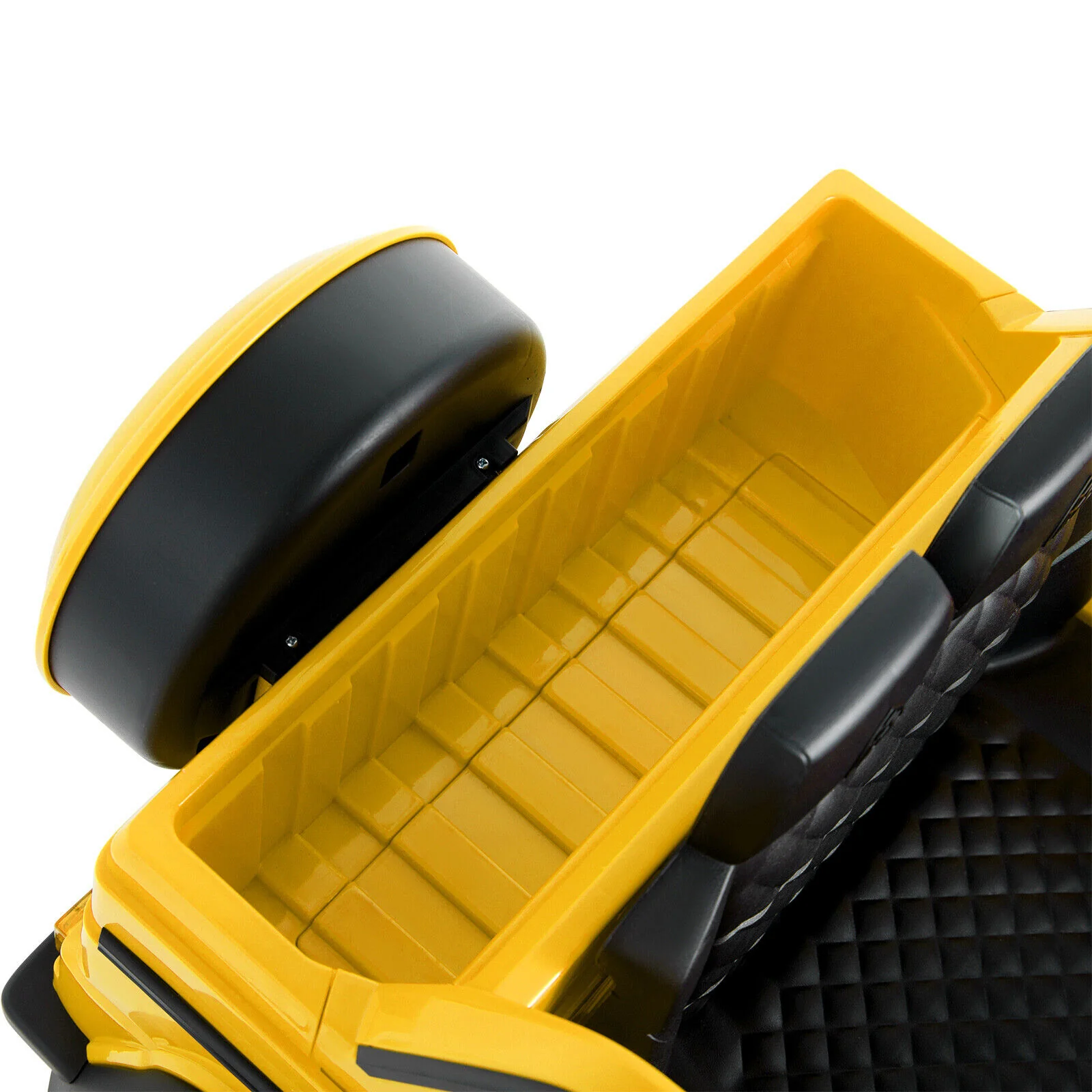 Mercedes-Benz Truck 12V Battery Ride On Car for Kids with 3 Speeds, LED Lights, Music, and Remote Control - Yellow - Image 18