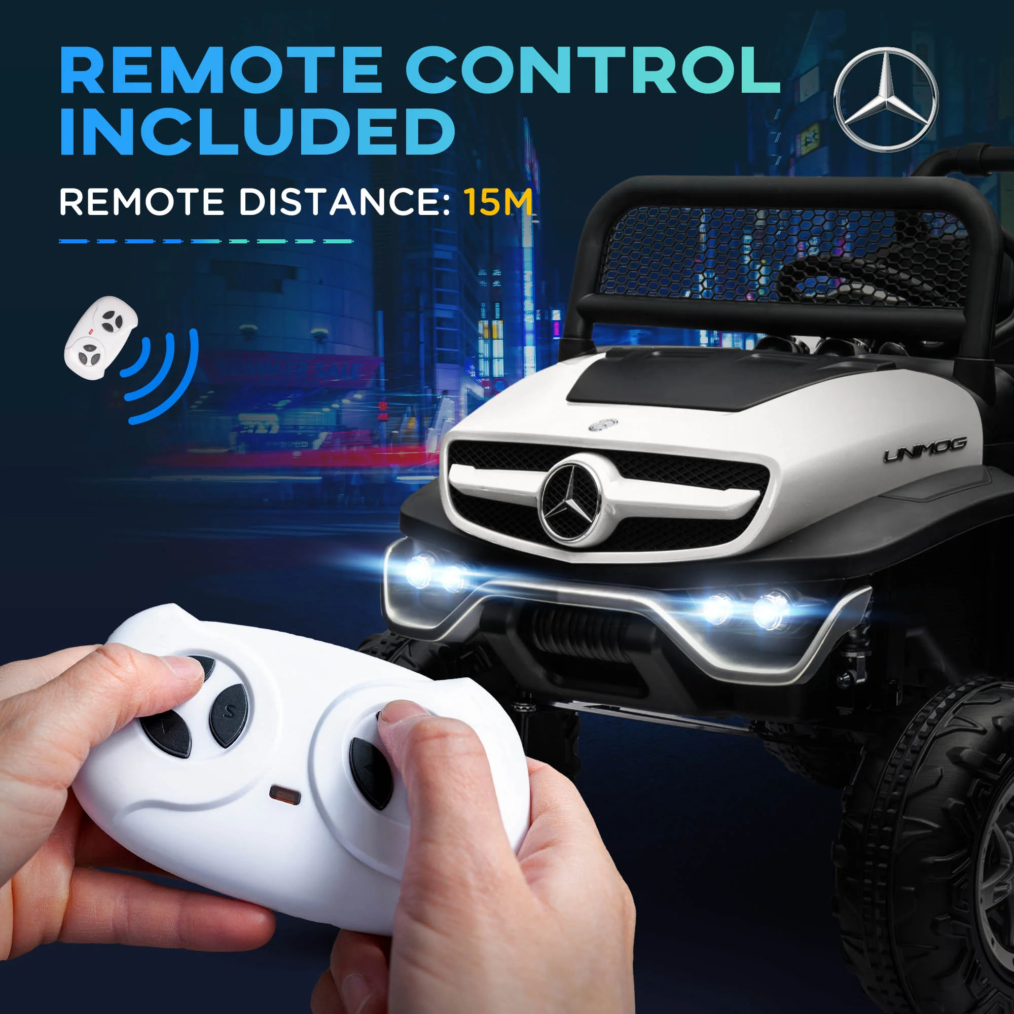 Mercedes-Benz Unimog 12V Kids Ride on Truck with Remote Control - Officially Licensed - Image 9