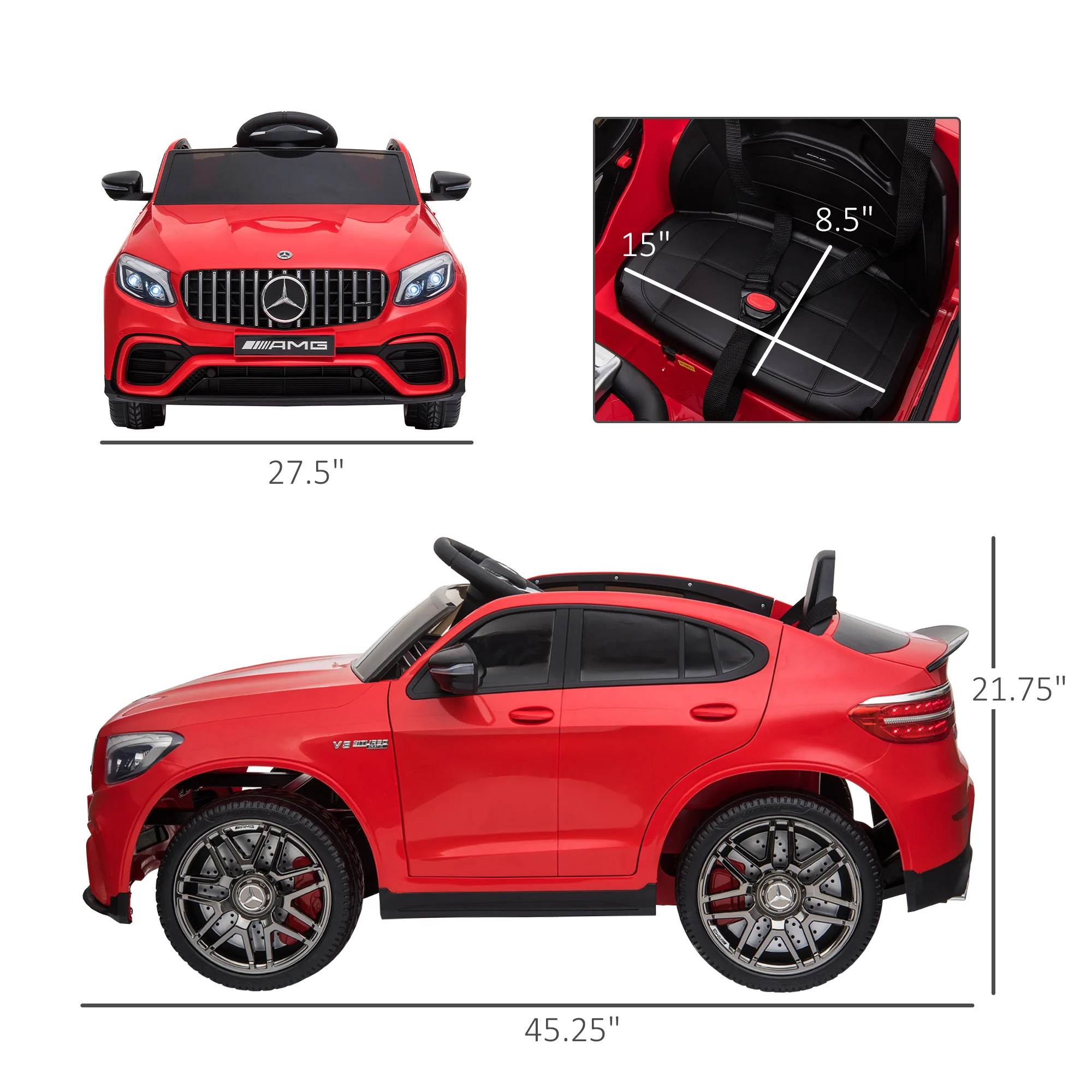 Mercedez-Benz 12V Kids Ride-On Car with Remote Control, Music, and Lights - A Premium Driving Experience for Young Ones - Image 25