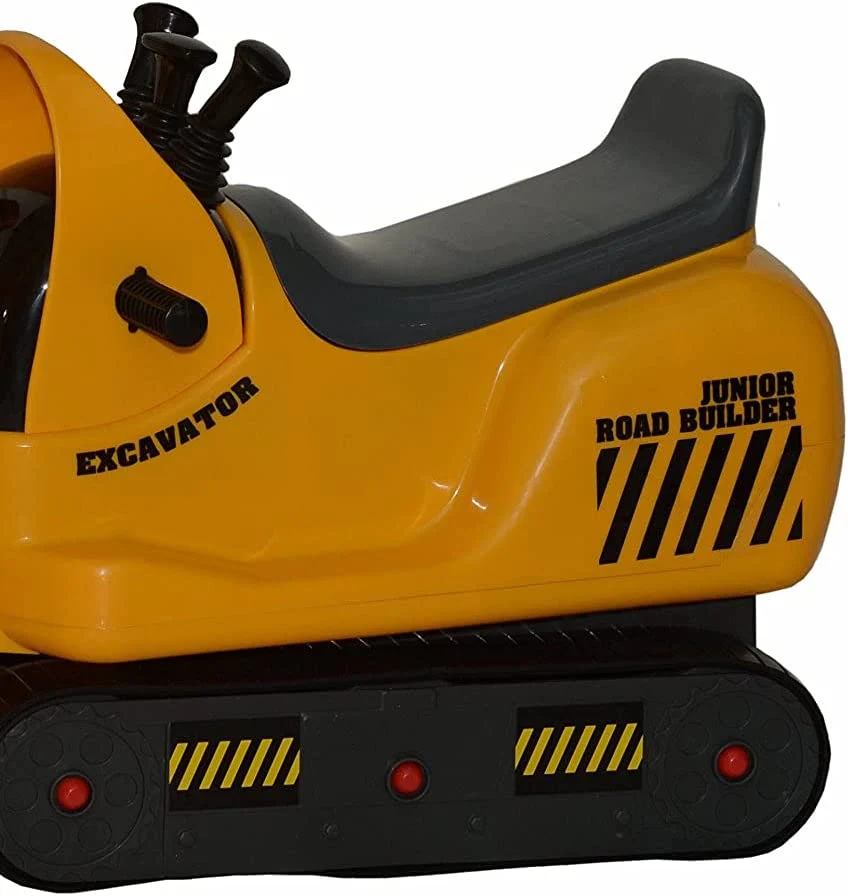 Mini Construction Adventure: Ride-On Yellow Micro Excavator - Image 3