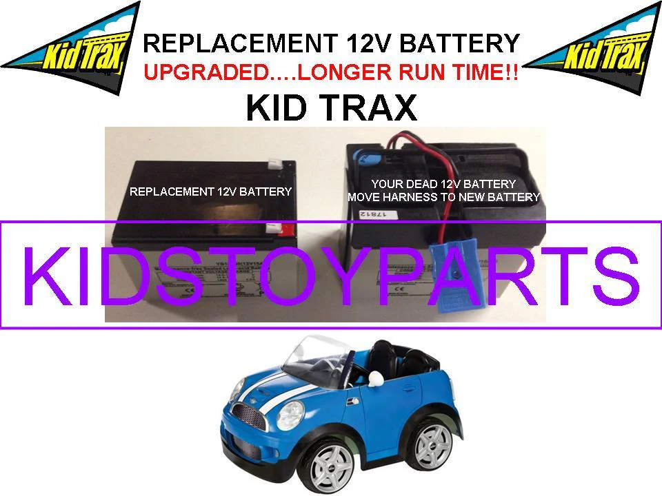 Mini Cooper Kid Trax 12 Volt Long-Lasting Replacement Battery with 1.5" Wide Plug - Image 2