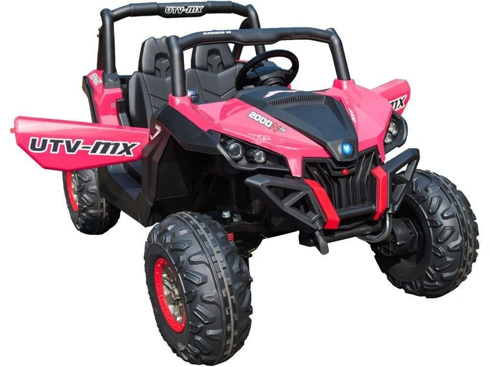 12V Mini Electric 4x4 Two-Seater Ride-On UTV with 2.4GHz Remote Control for Toddlers, Black