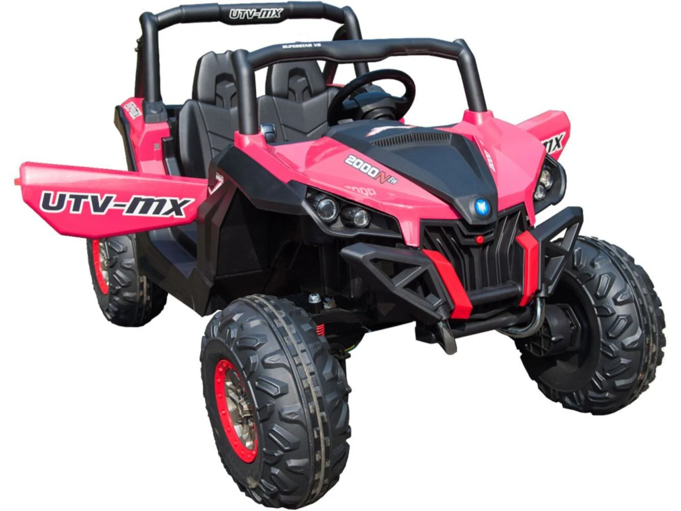 12V Pink 2-Seater Electric 4x4 UTV Ride-On Toy with 2.4GHz Remote Control for Toddlers - Image 4