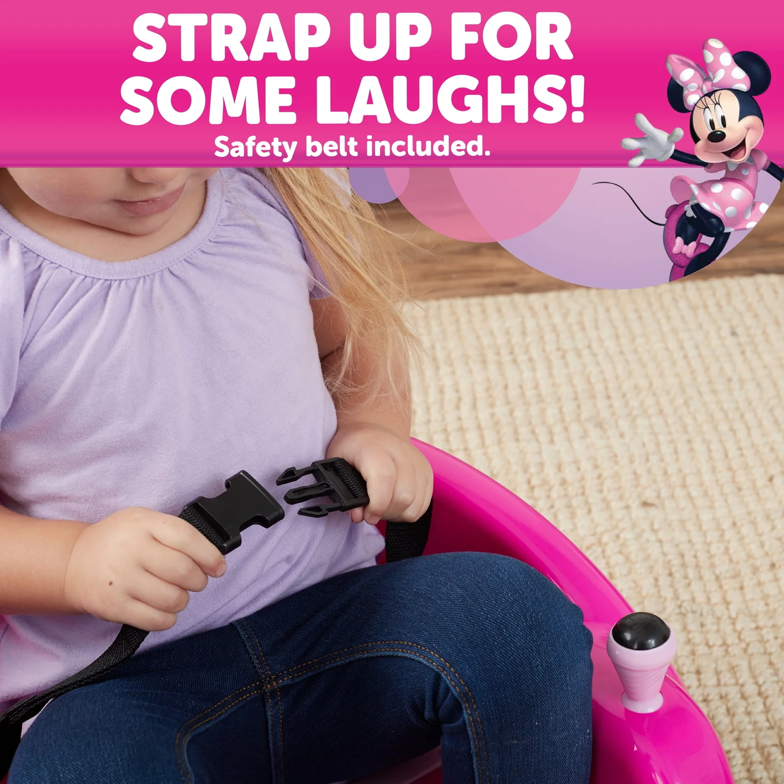 6V Minnie Bumper Car Ride-On Toy for Kids, 1 Count - Image 4