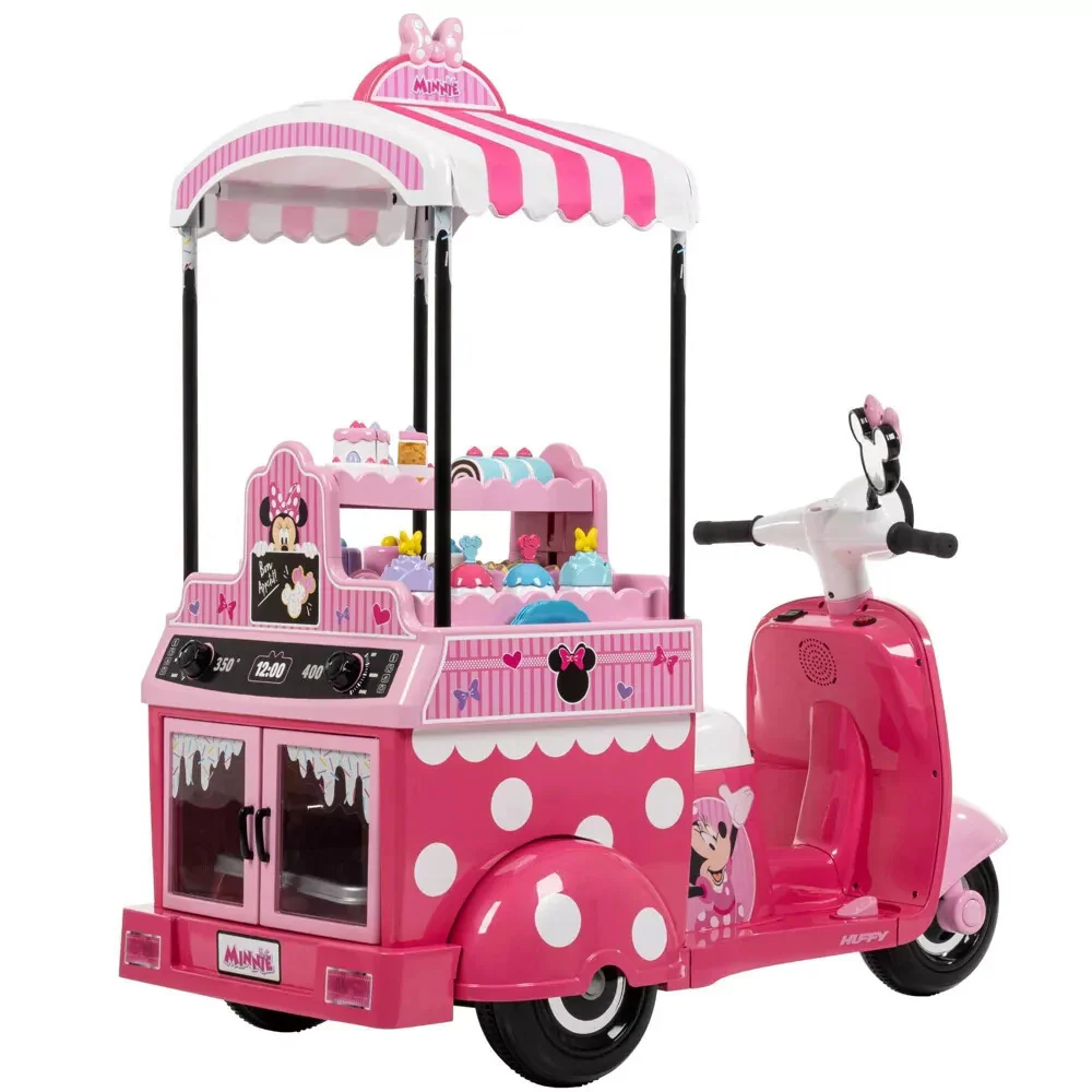 6V Battery-Powered Pink Bakery Cart with Baking Set for Ages 3-7 - Image 3