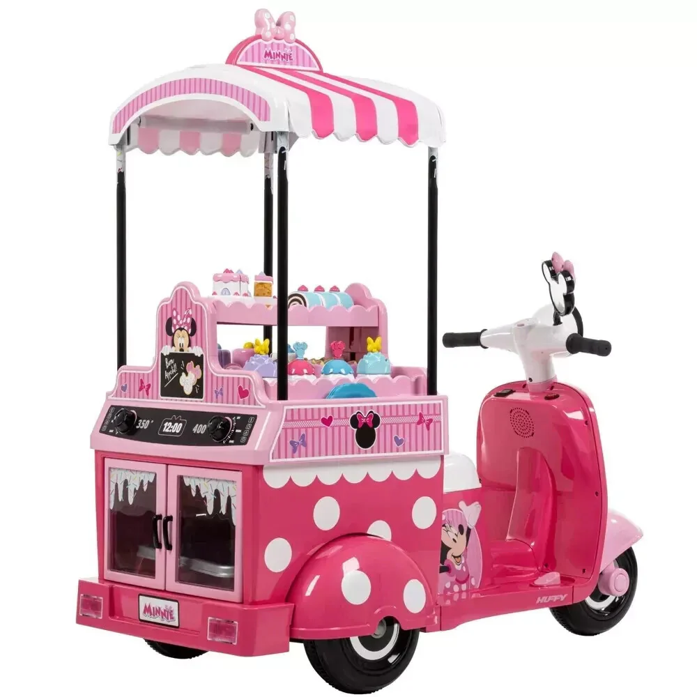 6V Battery-Powered Pink Bakery Cart with Baking Set for Ages 3-7 - Image 2
