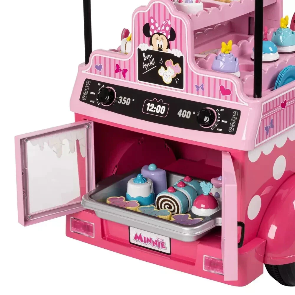 6V Battery-Powered Pink Bakery Cart with Baking Set for Ages 3-7 - Image 3
