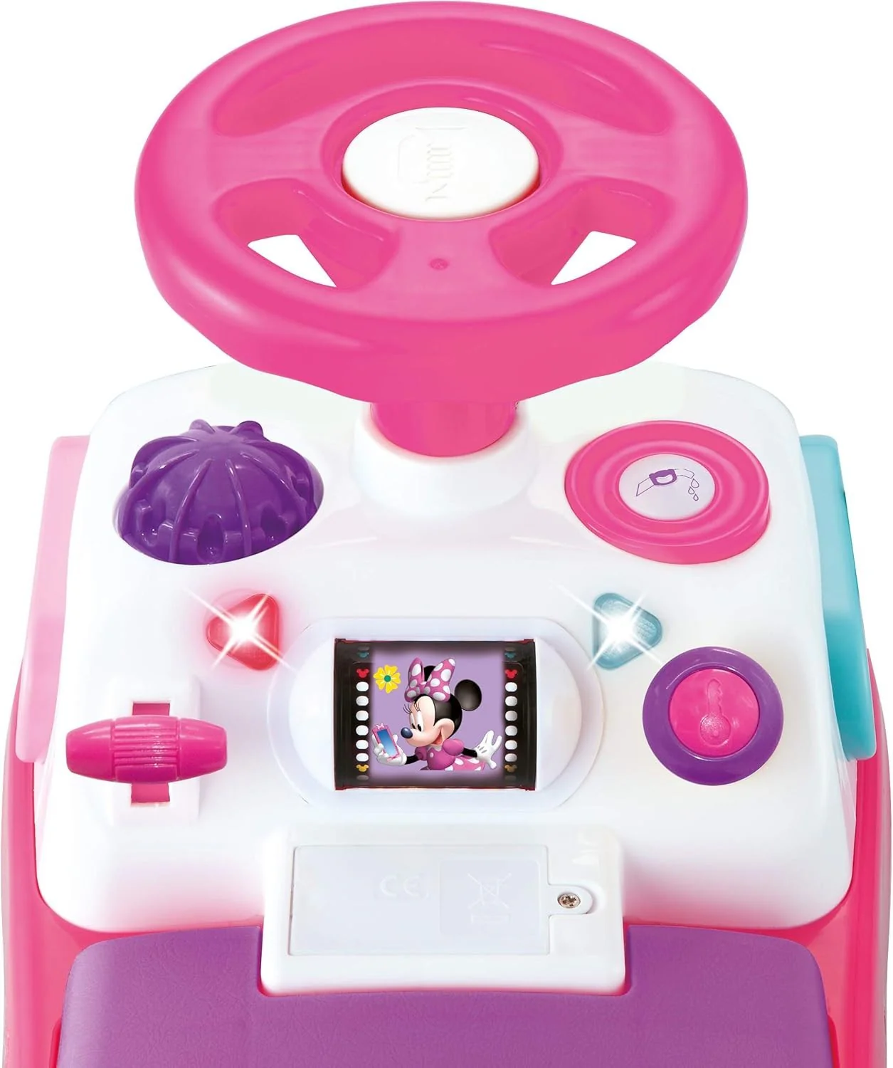 Minnie Mouse Educational Ride-On Toy for Toddlers 1-3 with Lights and Music - Image 6