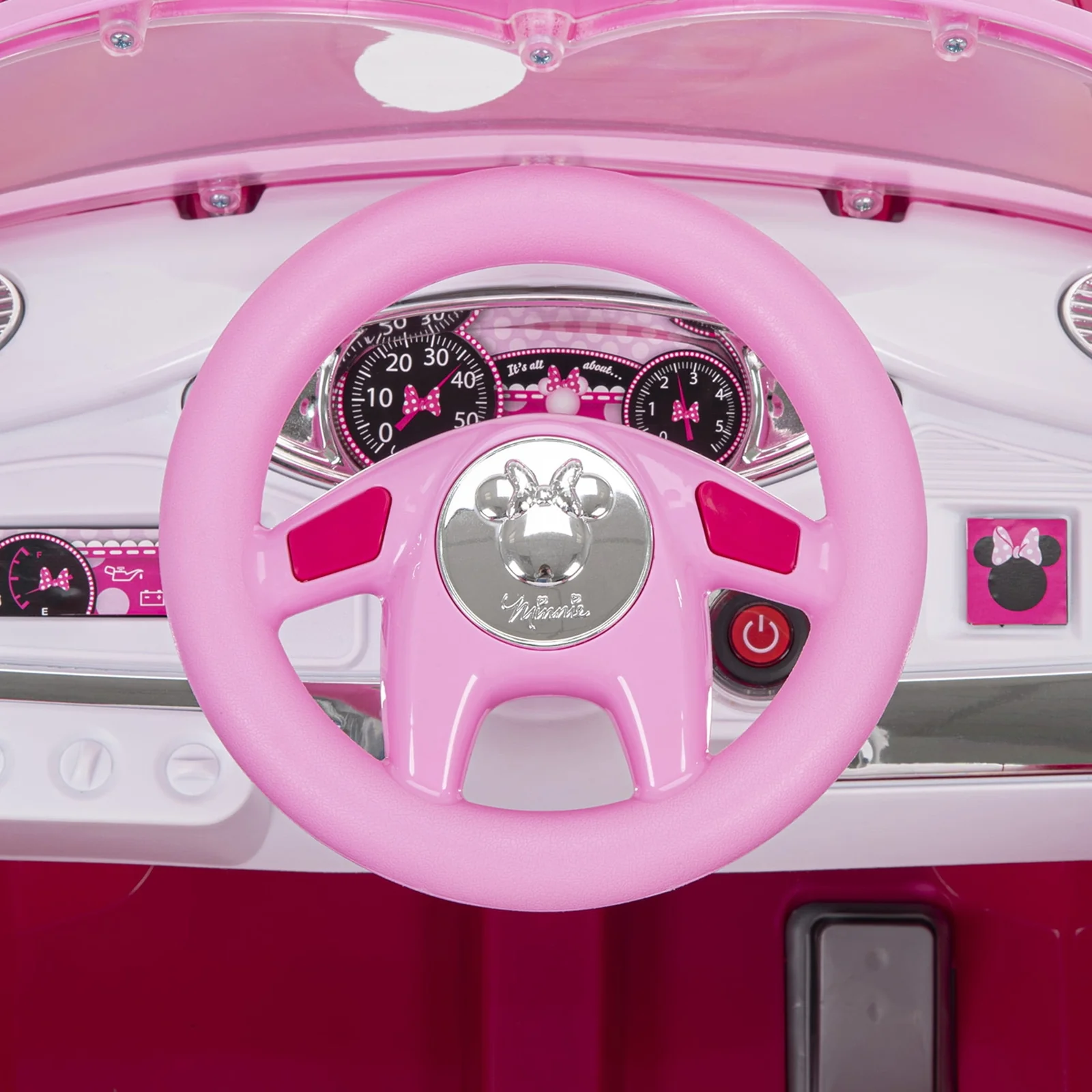 Battery-Powered 6V Pink Ride-On Car for Kids Ages 3 and Up with Adorable Character Design - Image 12