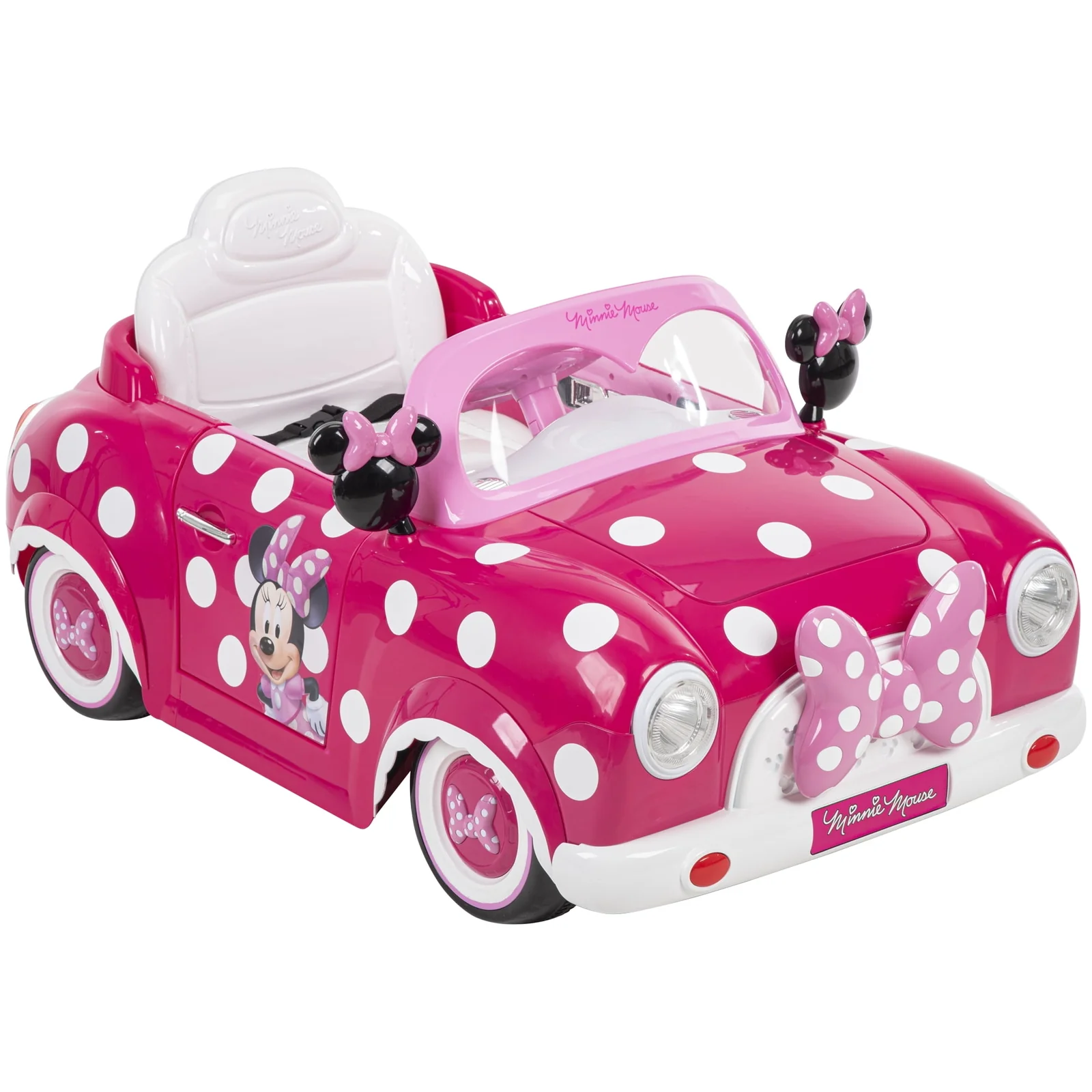 Battery-Powered 6V Pink Ride-On Car for Kids Ages 3 and Up with Adorable Character Design - Image 8
