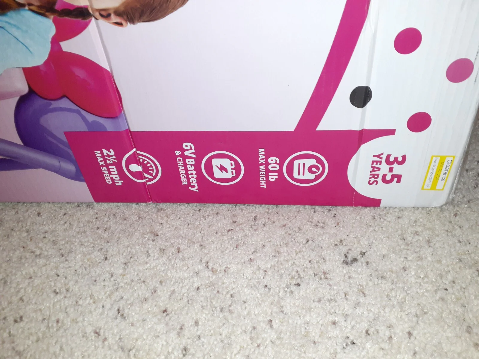Pink 6V 4x4 Powered Ride-On Toy with Flower Design - Image 3