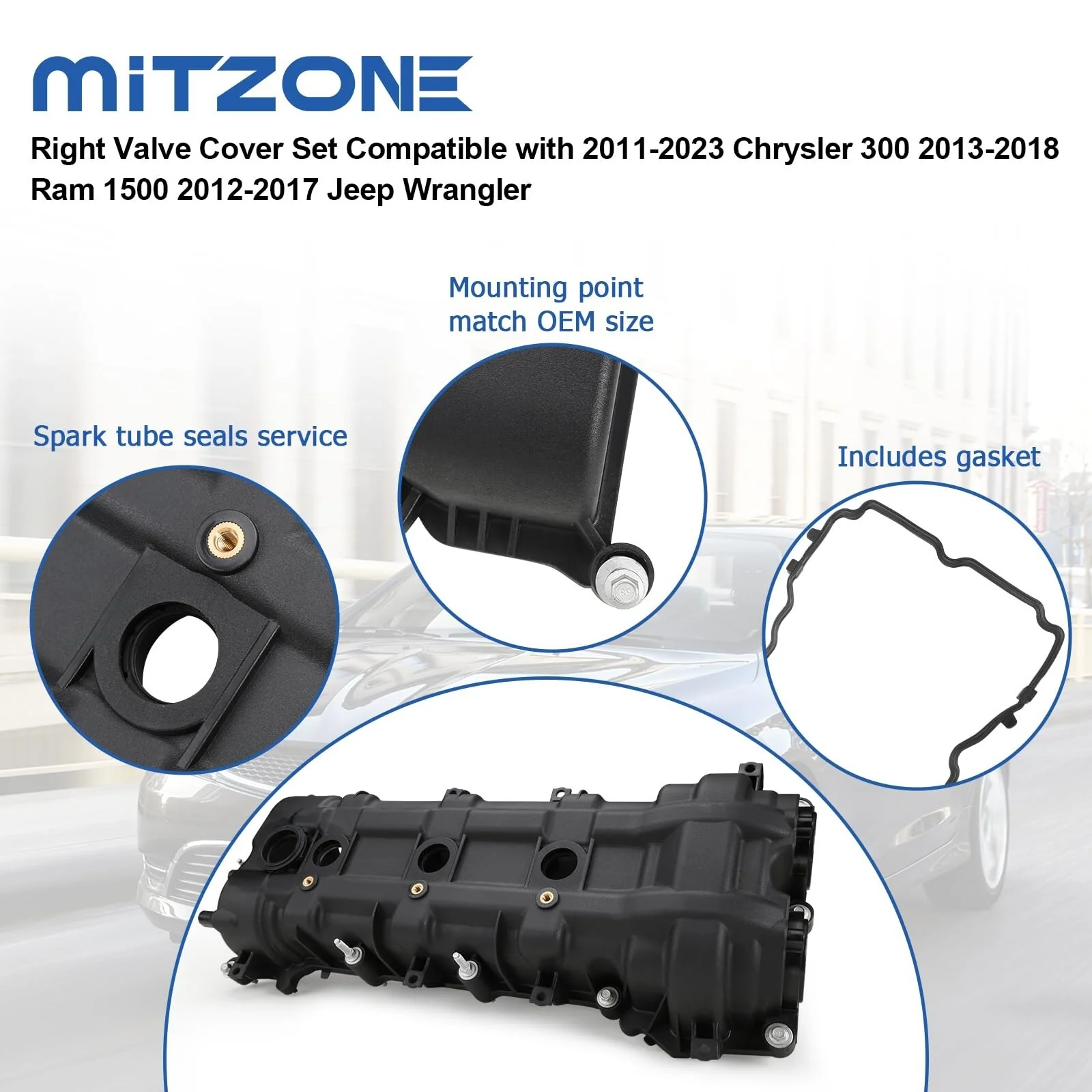 Right Side Valve Cover Compatible with 2011-2020 Dodge Chrysler Jeep Models - Image 4