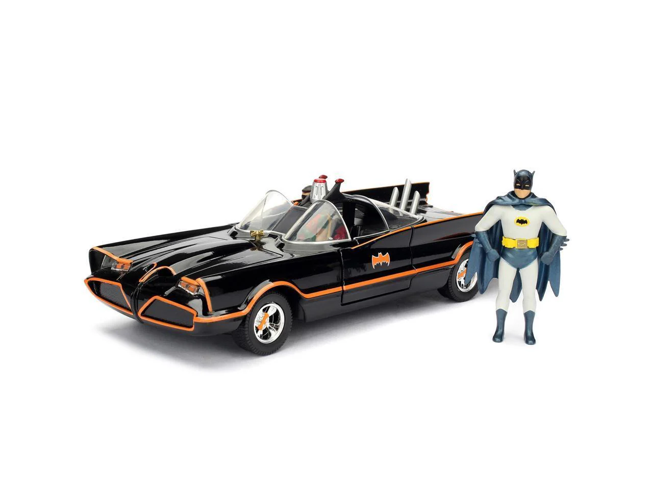 Classic Black Batmobile Model Kit with Diecast Batman Figure (1966-1968) - Image 2