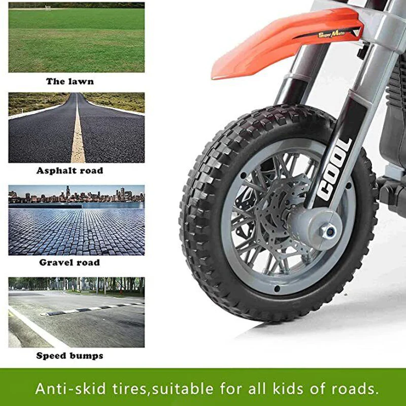 Motocicleta Eléctrica Infantil con Ruedines para Equilibrio y Pista - Image 7