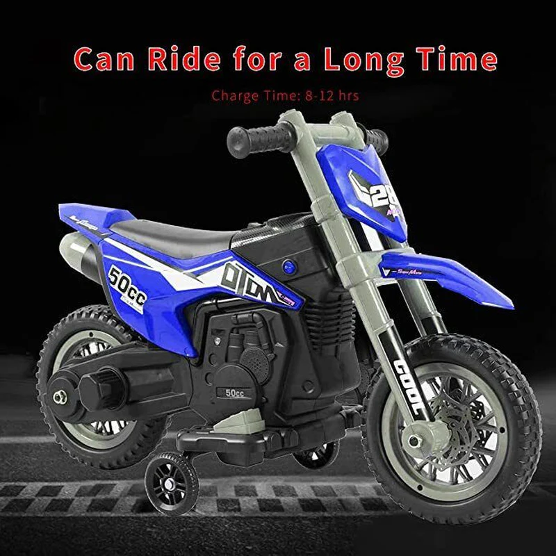 Motocicleta Eléctrica Infantil con Ruedines para Equilibrio y Pista - Image 8