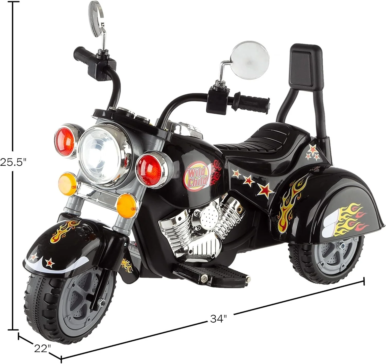 Motocicleta eléctrica infantil 6V con batería, 3 ruedas y faros delanteros - Image 2