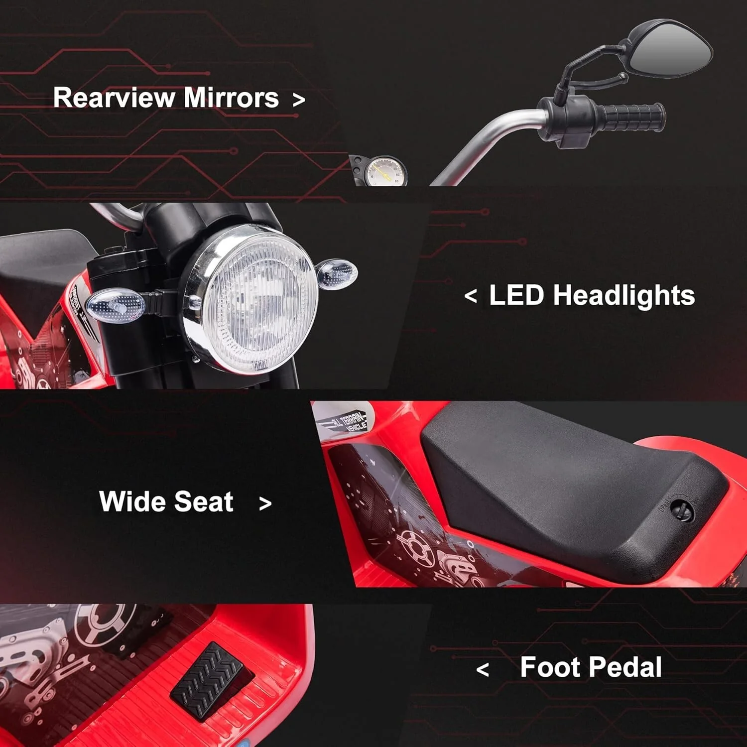 Motocicleta eléctrica para niños con batería 6V, 3 ruedas, música y luces - Image 7