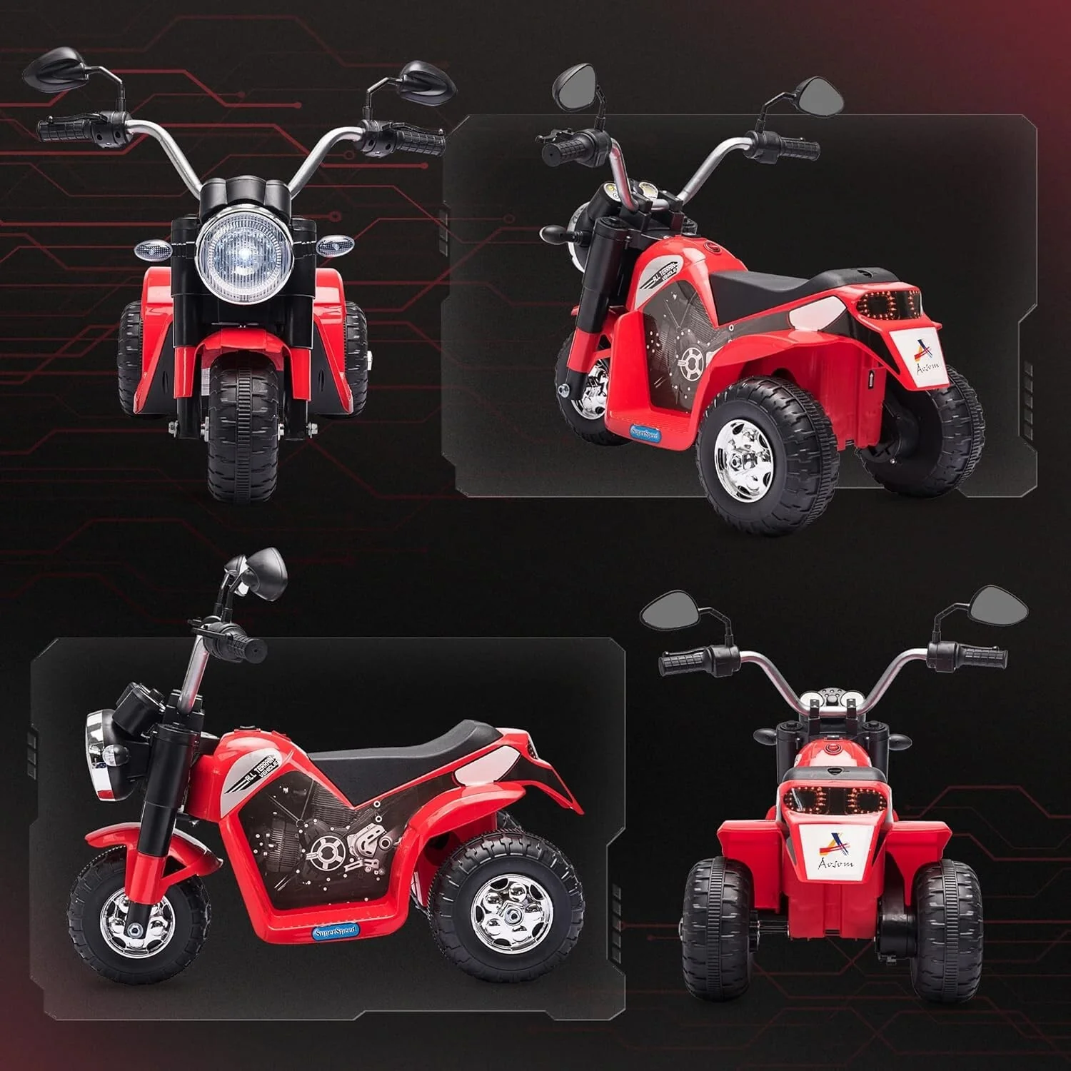 Motocicleta eléctrica para niños con batería 6V, 3 ruedas, música y luces - Image 9
