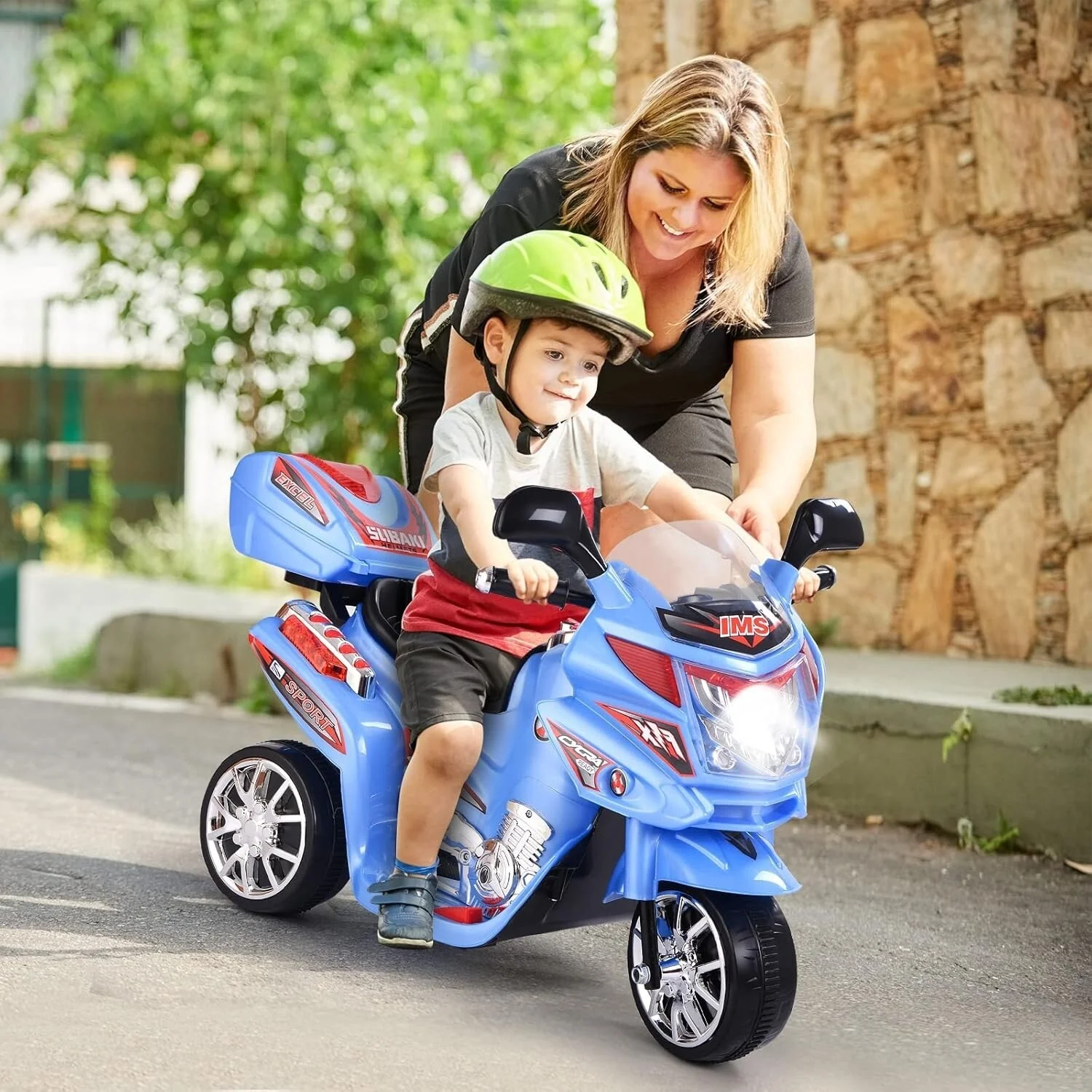 Motocicleta eléctrica de policía 6V para niños de 2 a 3 años con sirena y luces - Image 6