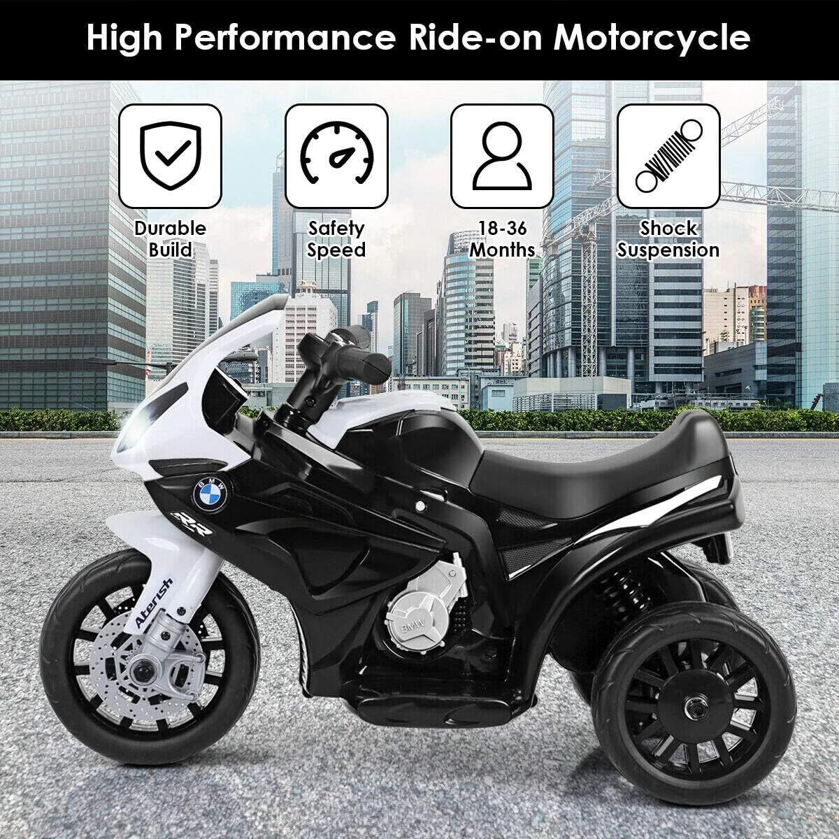 Motocicleta eléctrica infantil con luces y sonido para niños de 3 a 7 años - Image 5