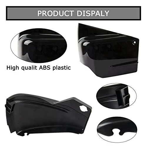 Left and Right Battery Side Panels for V Star 650 Motorcycle in Black - Image 4
