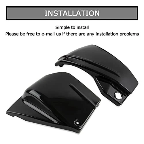 Left and Right Battery Side Panels for V Star 650 Motorcycle in Black - Image 6