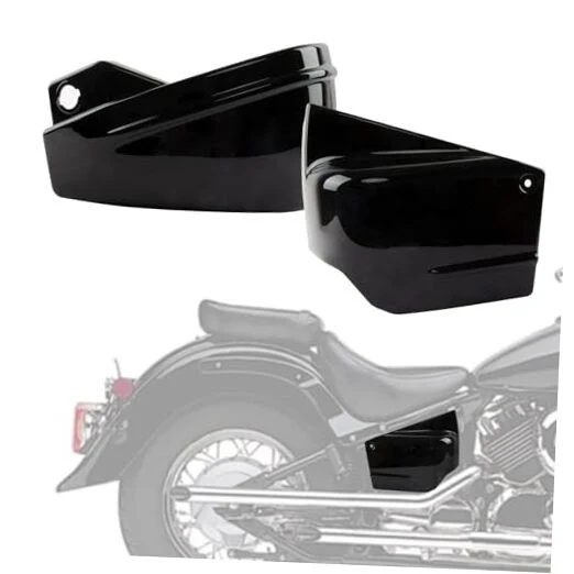 Black Left and Right Battery Side Panels for V Star 650 Motorcycle
