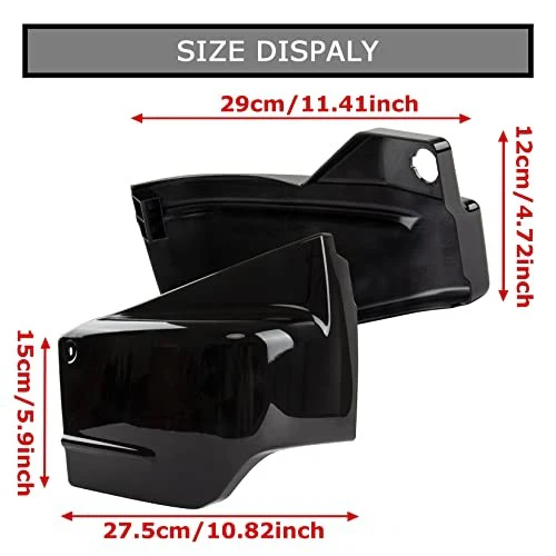 Black Left and Right Battery Side Panels for V Star 650 Motorcycle - Image 4