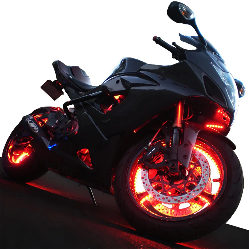 Motorcycle Wheel Hub Refit Colored LED Lights - Image 20