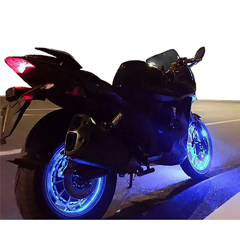 Wireless Powered Colored LED Lamp for Motorcycle Wheel Hub - Image 5
