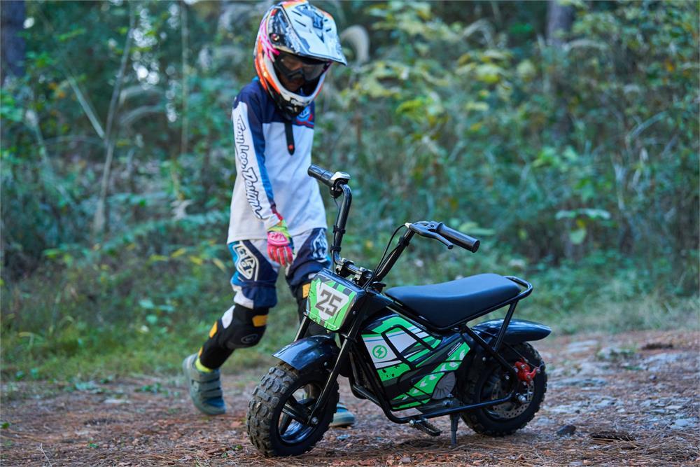 24V 250W Electric Mini Bike Black High-Power Off-Road Ride - Image 11