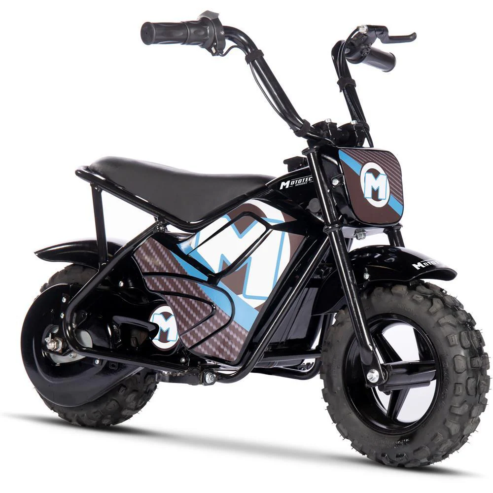 24V 250W Electric Mini Bike Black High-Power Off-Road Ride - Image 15