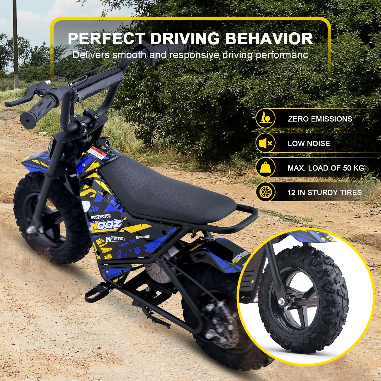 24V 250W Electric Mini Dirt Bike for Kids in Green - Image 3