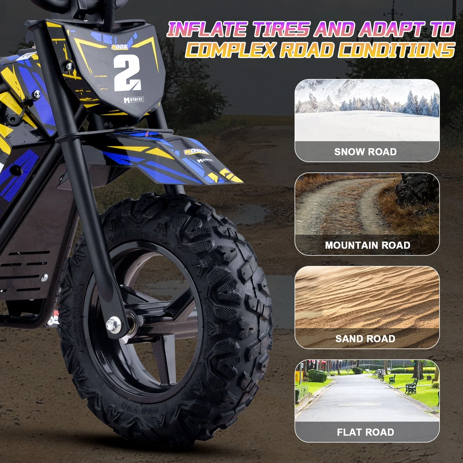 24V 250W Electric Mini Dirt Bike for Kids in Green - Image 6