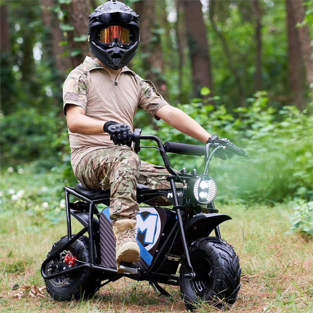 48V 1000W Electric Mini Bike Black High-Power Off-Road Ride - Image 3