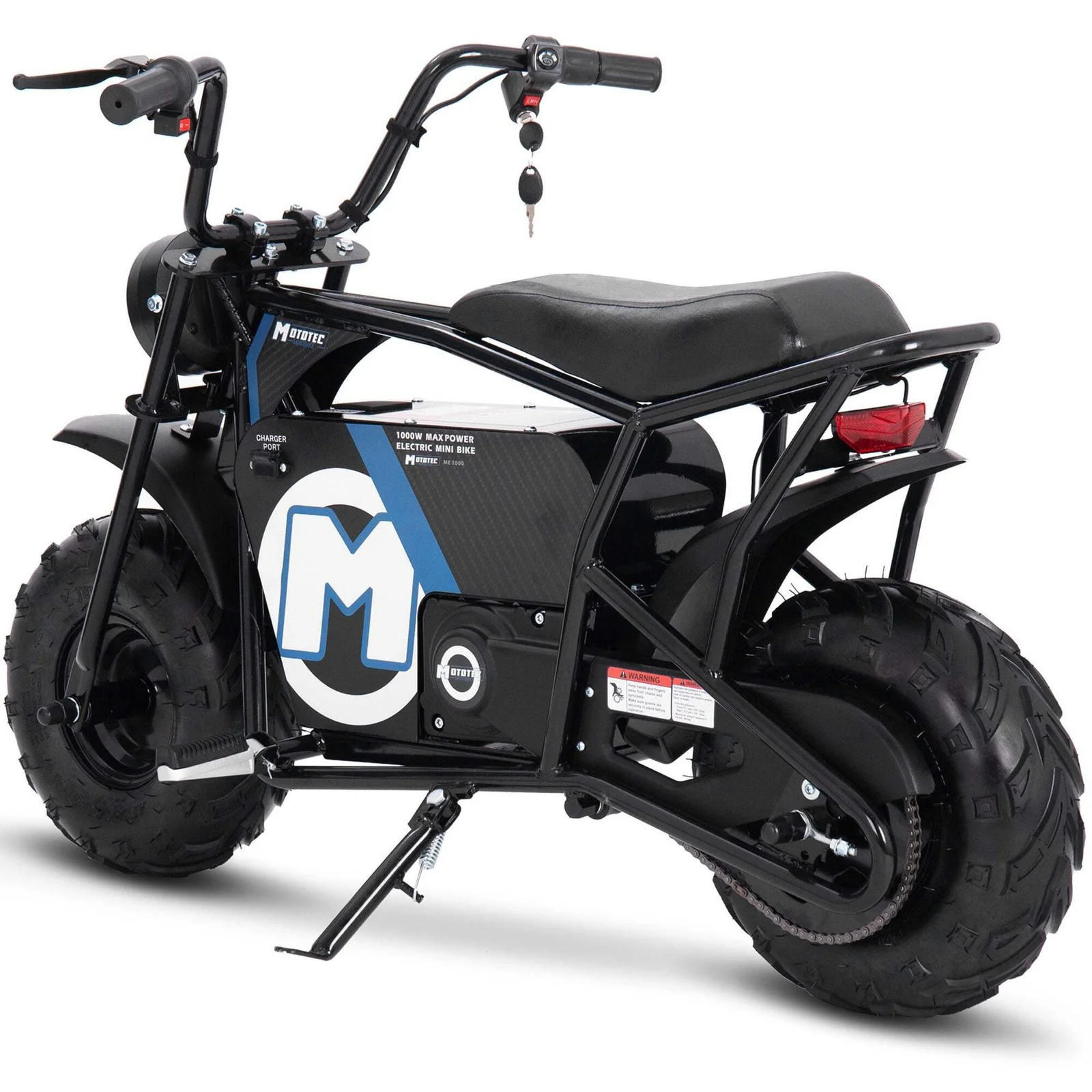 48V 1000W Electric Mini Bike Black - Image 4