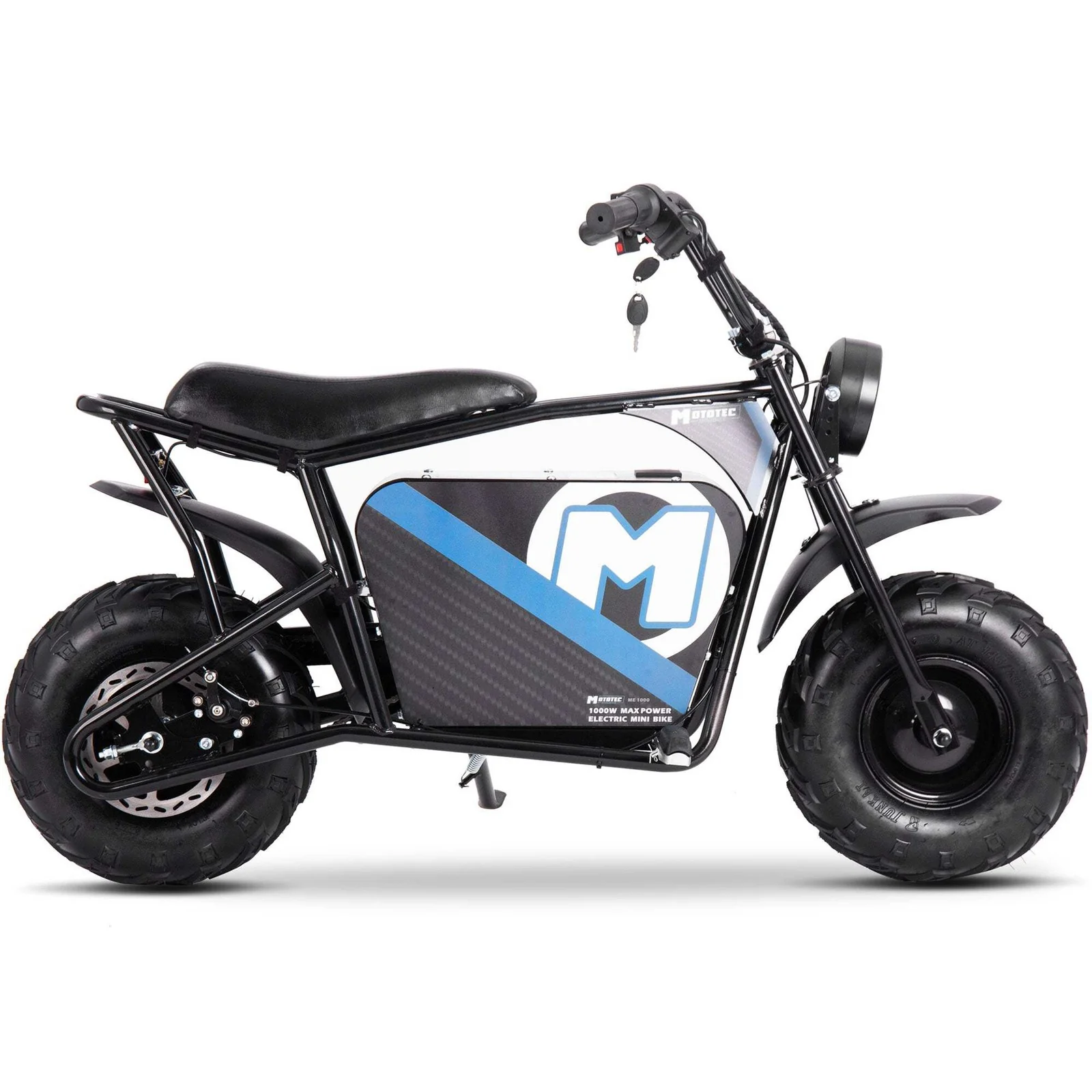 48V 1000W Electric Mini Bike Black - Image 8