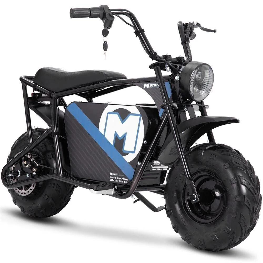 48V 1000W Electric Mini Bike Black - Image 5