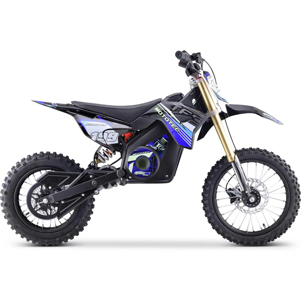 MotoTec 48v Pro Electric Dirt Bike 1600w Lithium Blue - Image 6