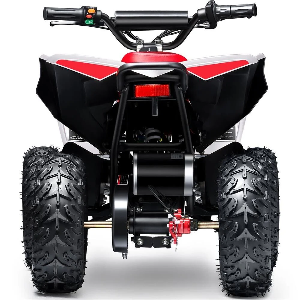MotoTec E-Bully Electric Ride-On ATV - MT-E-Bully-ATV-36v-1000w_White (White/Red) ? - Image 5