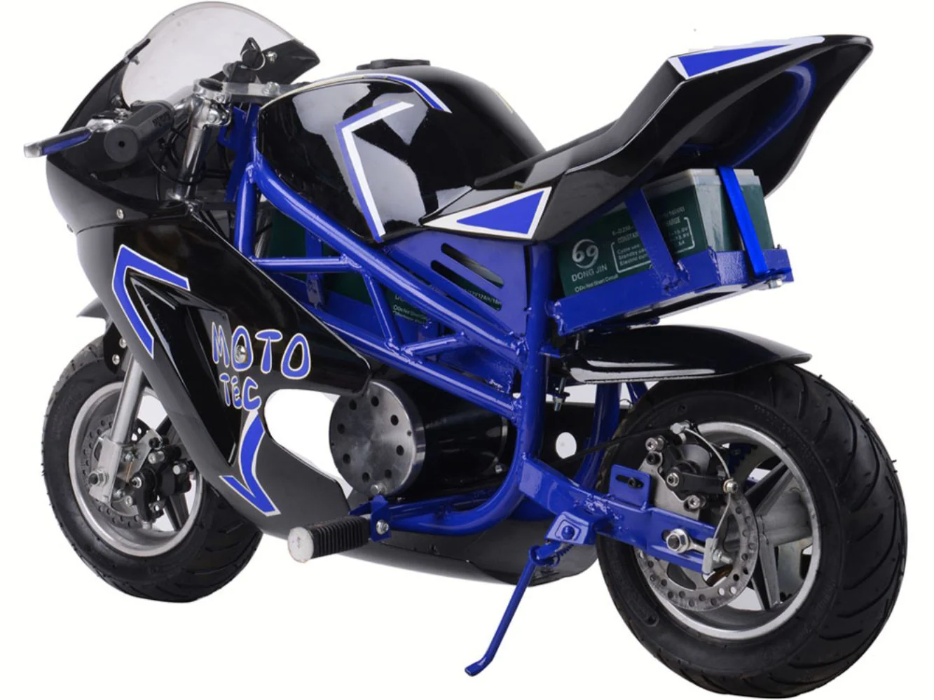 36V 500W Blue Performance Electric Pocket Bike - Image 2