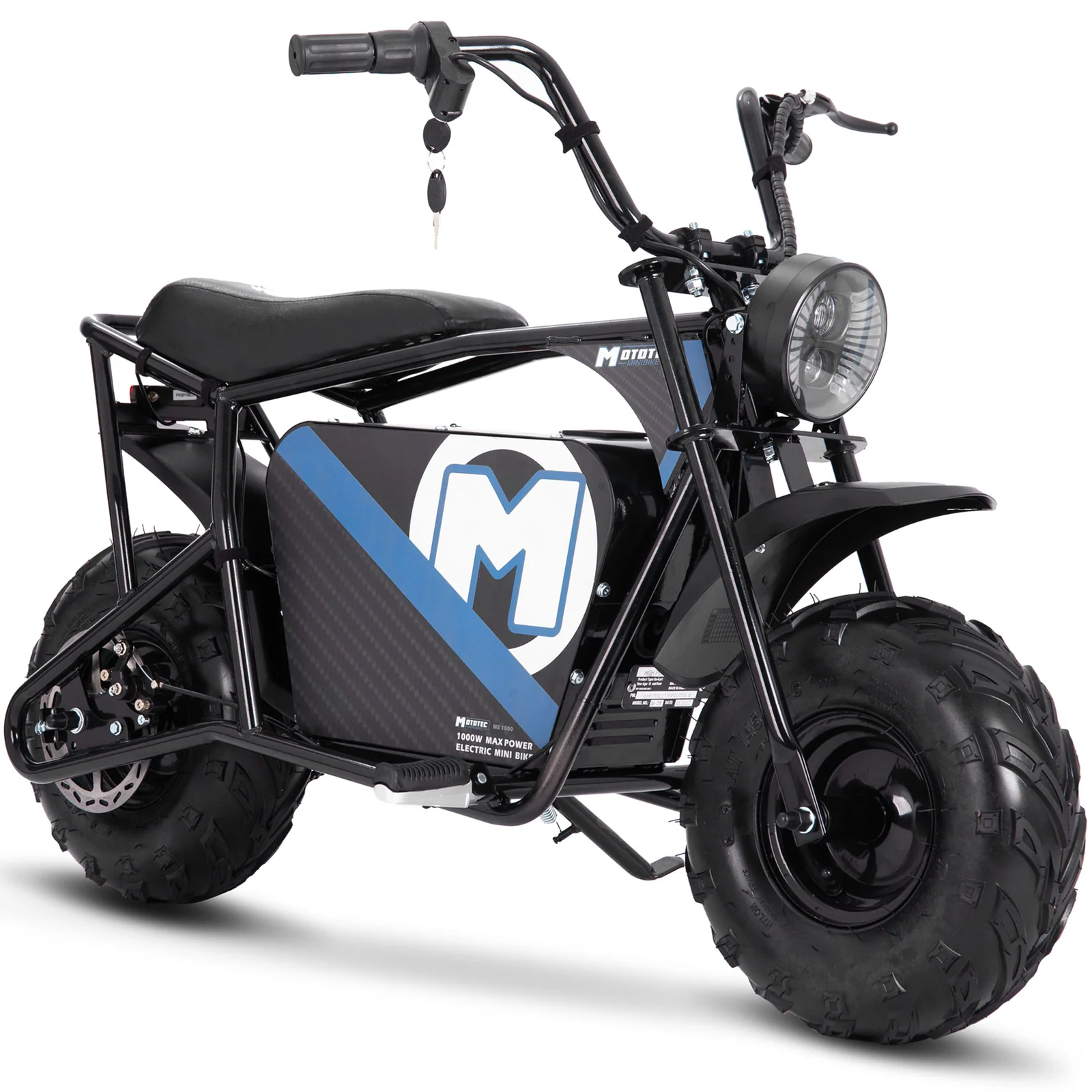 Mini Electric Off-Road Bike 48V 1000W Black Powerful Ride