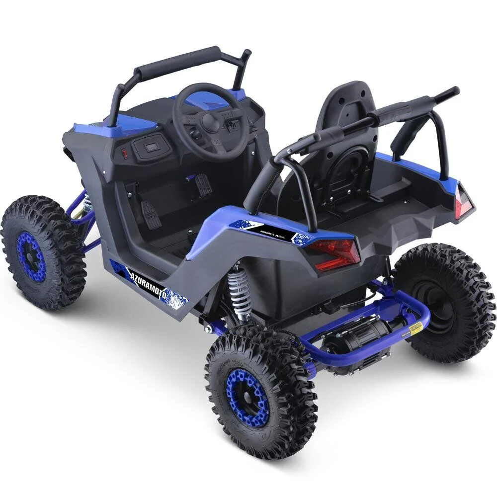 MotoTec Raider Children's UTV 48v 1200w Full Suspension Blue - Image 5
